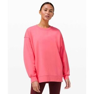 Lululemon Perfectly Oversized Crew Sweatshirt Guava Pink Cotton Terry Pullover